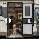 RV magnetic screen door with automatic closing