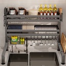 gun-gray kitchen sink dish organizer