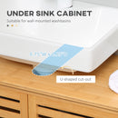 bamboo under sink cabinet organizer