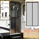 RV magnetic screen door with automatic closing