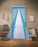 Household Fashionable Stripe Magnetic Soft Screen Door