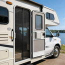 RV magnetic screen door with automatic closing