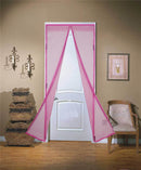 Household Fashionable Stripe Magnetic Soft Screen Door